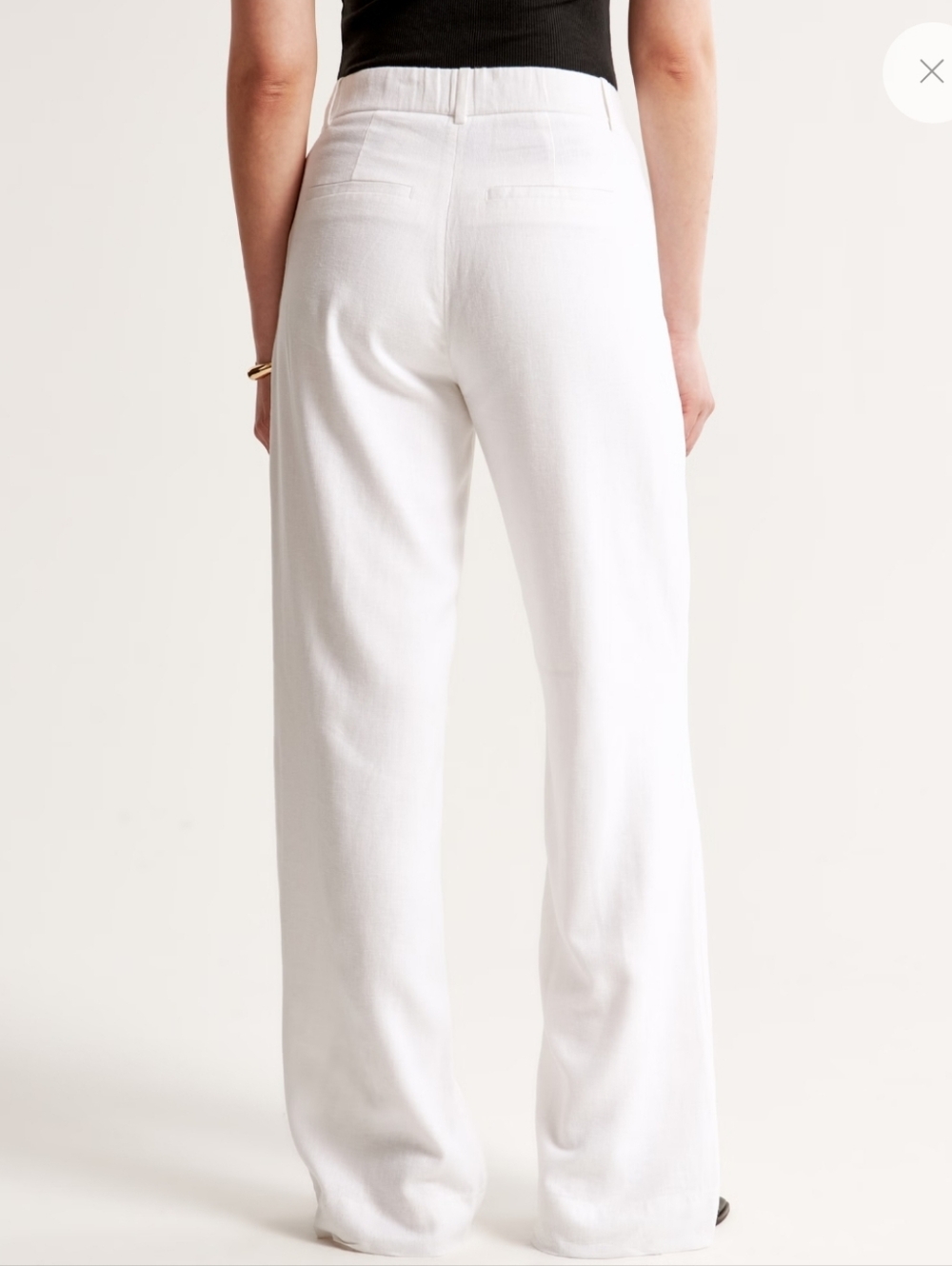 NWT A&F Sloane Tailored Linen Blend Wide Leg Pants Size XXS Short - Picture 3 of 12